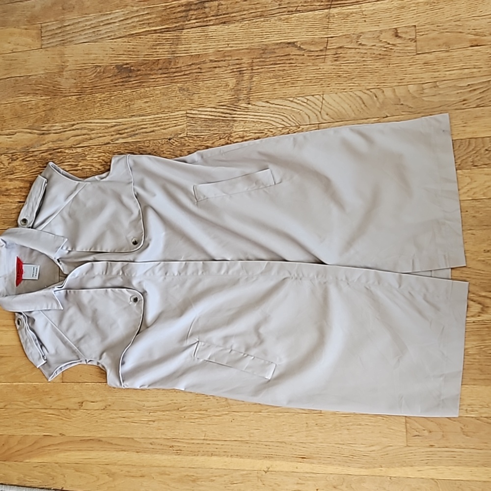 LK Bennett khaki dress with storm flaps L